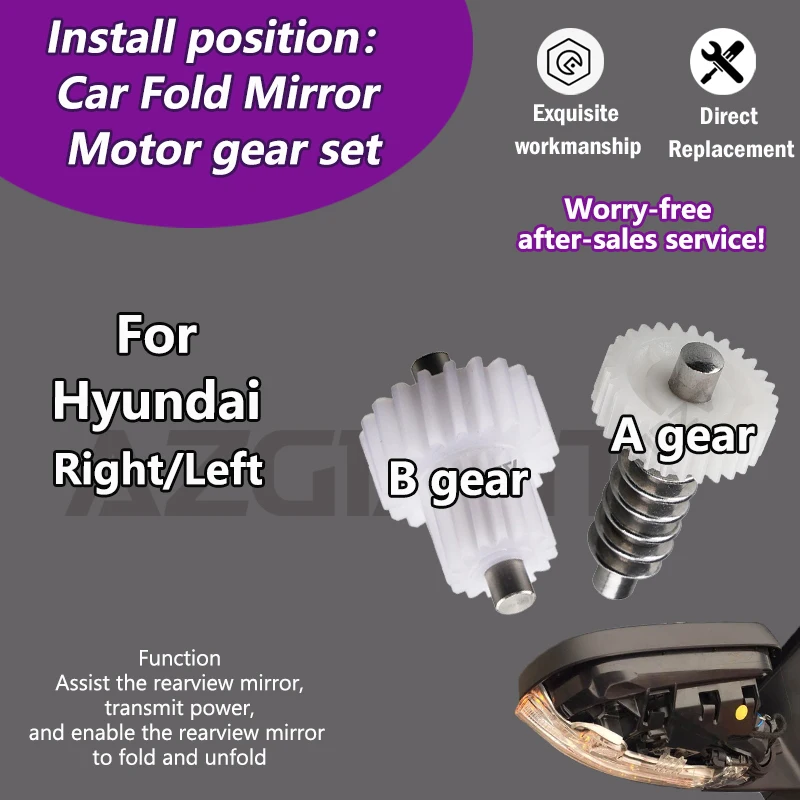 

For Hyundai i30 i10 ix45 ix35 Car power automatic folding of reversing mirror actuator internal 30/19T gearwheel assembly