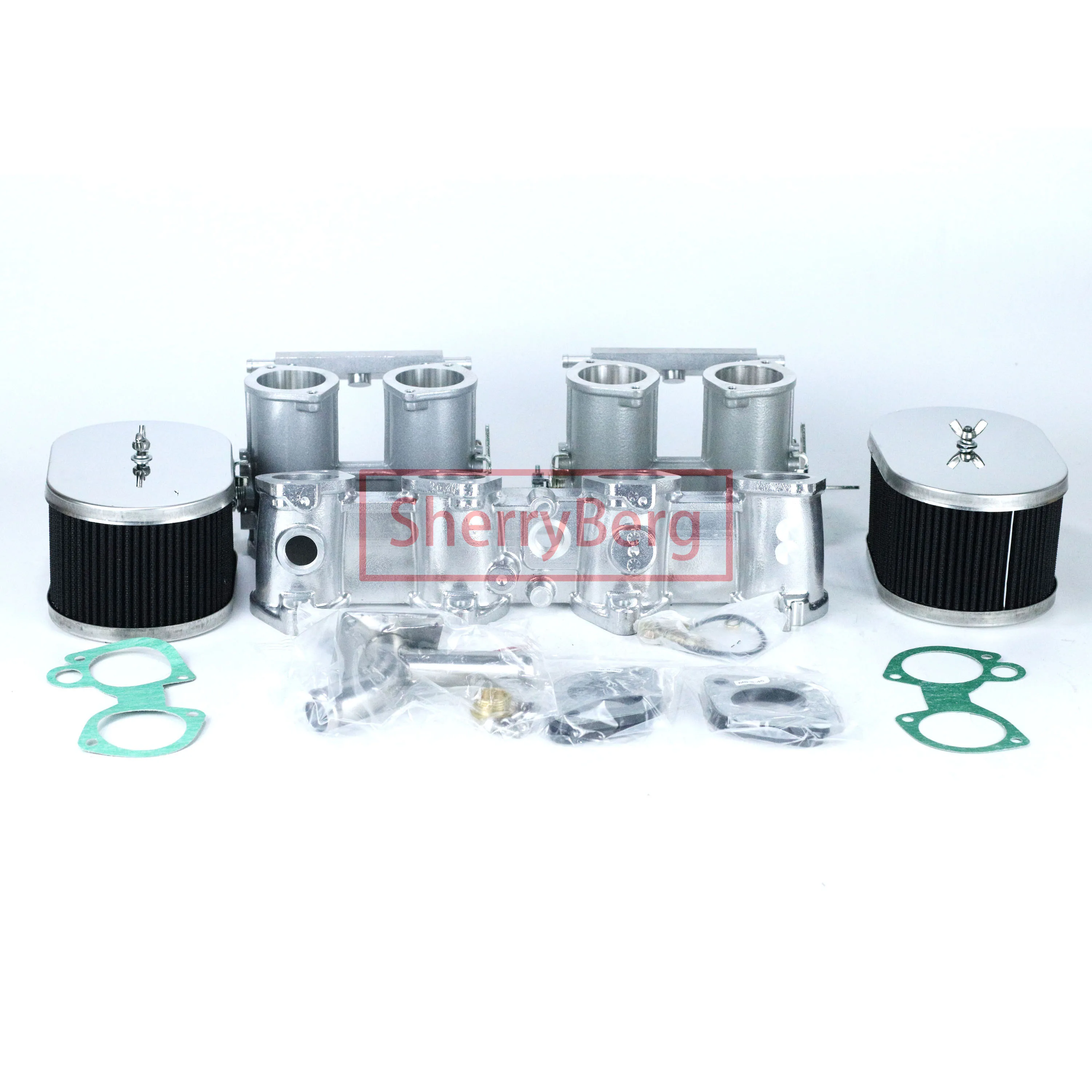 SherryBerg 45MM DCOE Twin Throttle Bodies + Air Filter Manifold KIT Rep Weber Dellorto EMPI EMP FAJS for BMW 1600 1800 2000 2002