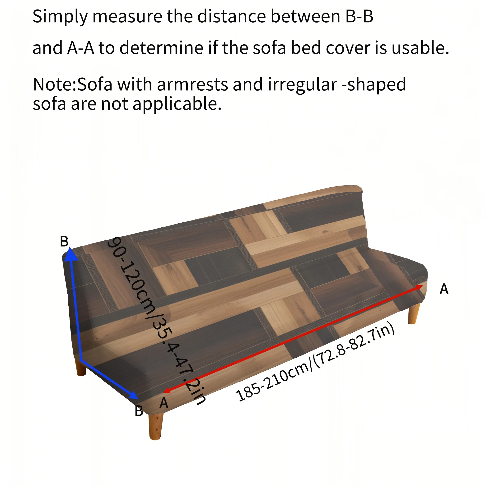 Living room, bedroom sofa bedspread, spliced wood grain sofa bedspread, all-inclusive dust cover, easy to install