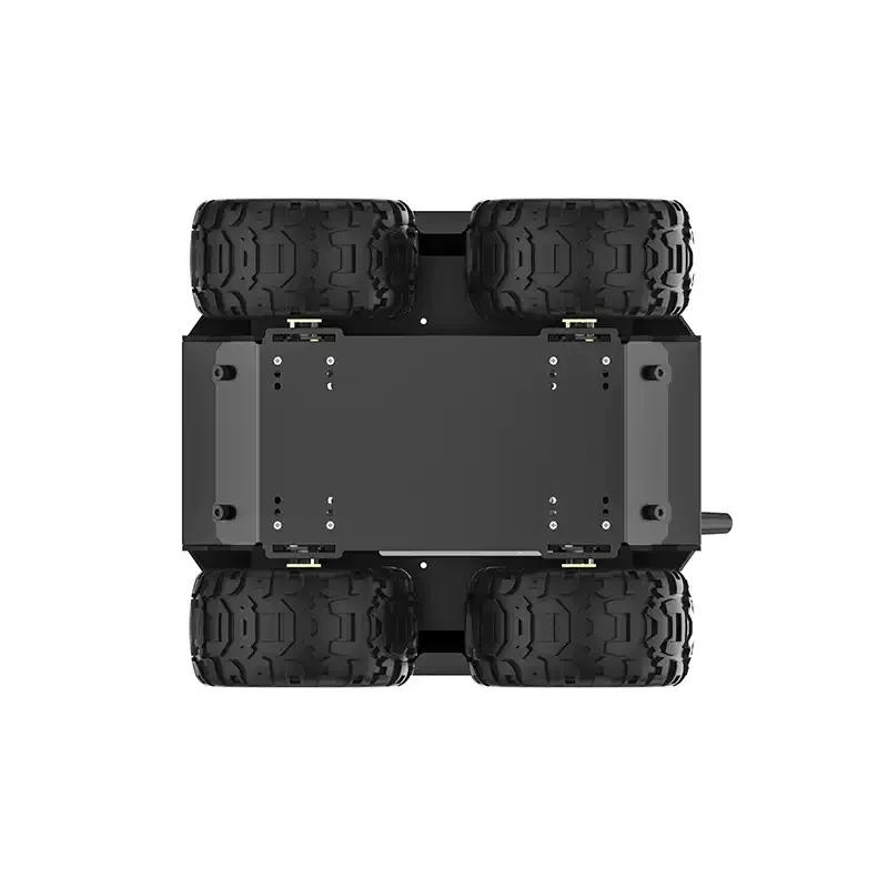 4WD Full Metal Robot Car with Rubber Wheels 0.91-inch OLED Flexible Mobile Robot Car For ESP32 Onboard Programmable Robot Kit