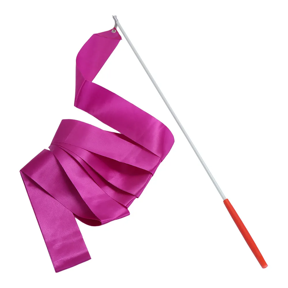 Colorful Sports Art Twirling Rod Gymnastic Professional 4M Gymnastics Ribbons Props Dance Stick Ballet Streamer