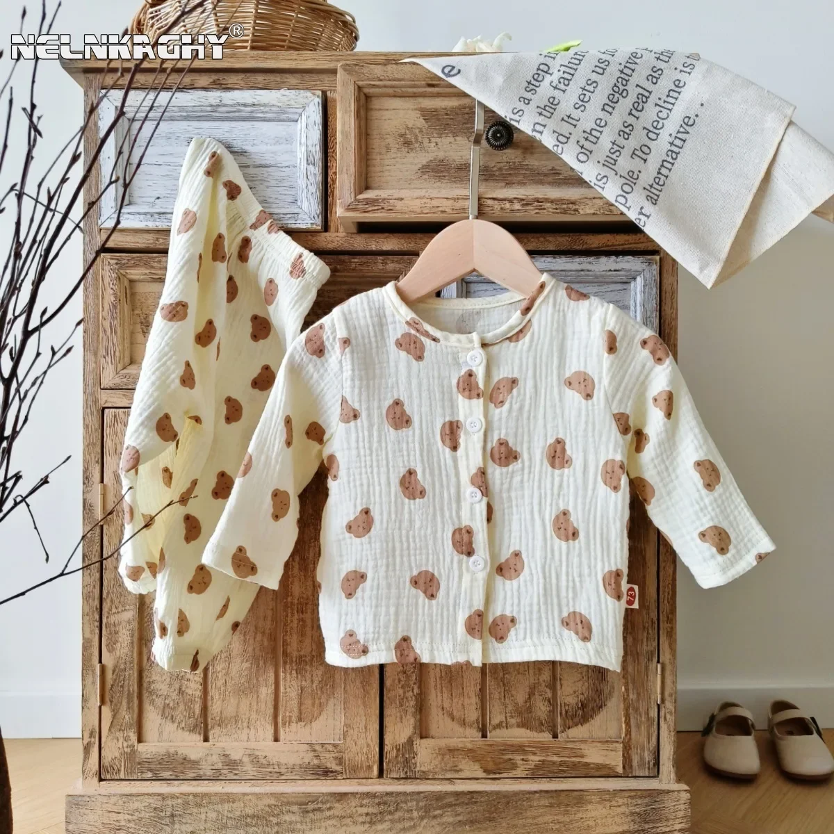 2024 Herfst Nieuw In Kinderen Baby Meisjes Jongens Pyjama Set-Baby Cartoon Top + Broek, Peuter Slaapkleding 2 Stuks 0-24M