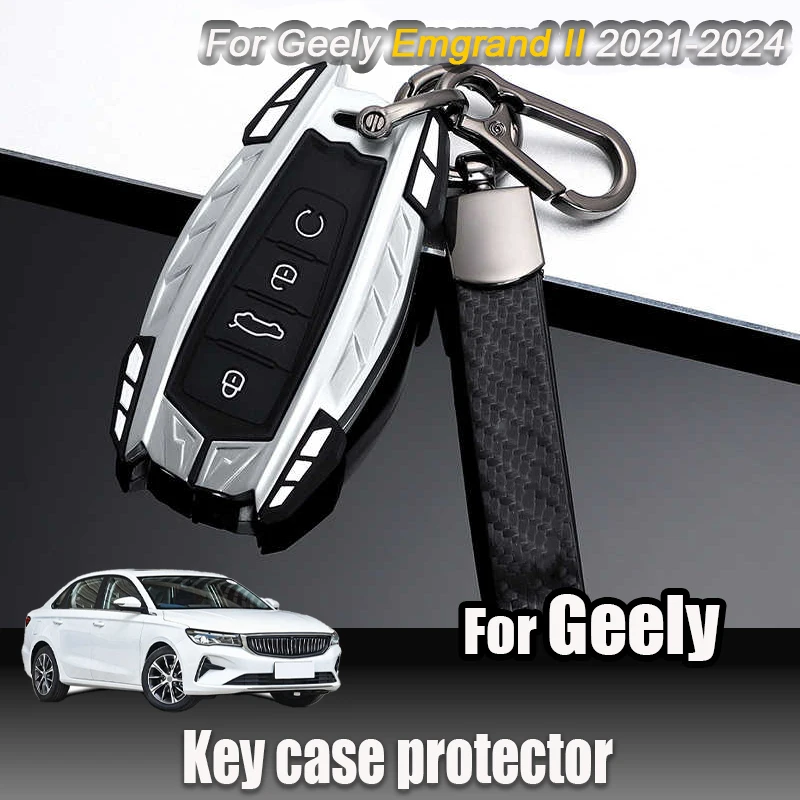 

Для Geely Emgrand 2021 2022 2023 2024 защитный чехол для ключей, защитный чехол для автомобильных ключей, декоративная рамка, автозапчасти