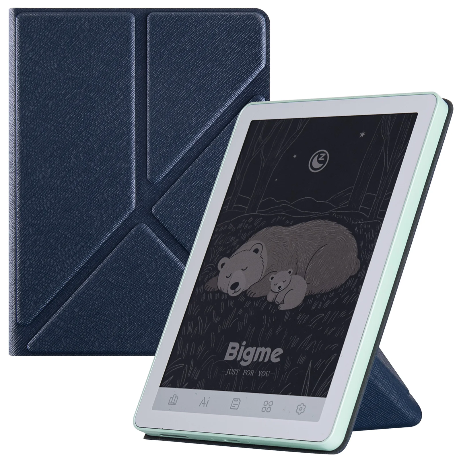 

Slim Case for Bigme B6 eReader | Magnetic adsorption | - PU Leather Origami Stand Cover with Auto Sleep/Wake