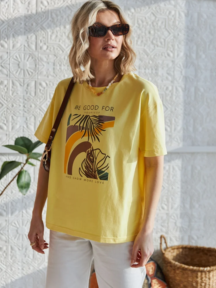 

Винтажная женская футболка с принтом Lemon Salt Hand Ding Or Sve, уличная хлопковая футболка большого размера, летняя модная круглая футболка Ne