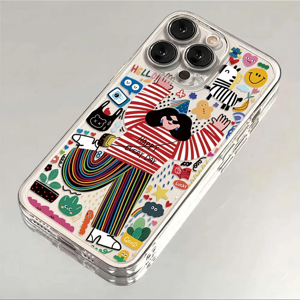 Fashion Cute Girl Happy Hour Phone Case For Xiaomi Redmi Note 15C 14 13 12 12S 12C 11 10 10C 13C 10s A2 A3 Pro Plus 4G 5G Cover