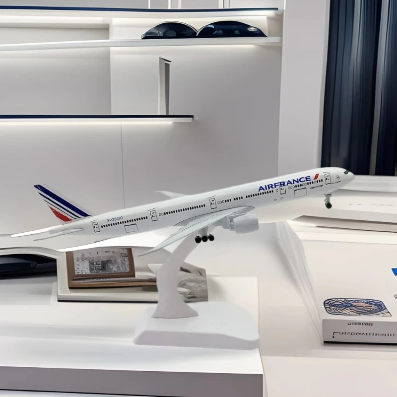 20cm B777 Air France Model Plane 1/400 Scale Metal Airplane Model Diecast Air & Wheels Landing Gears Collection Home Decor