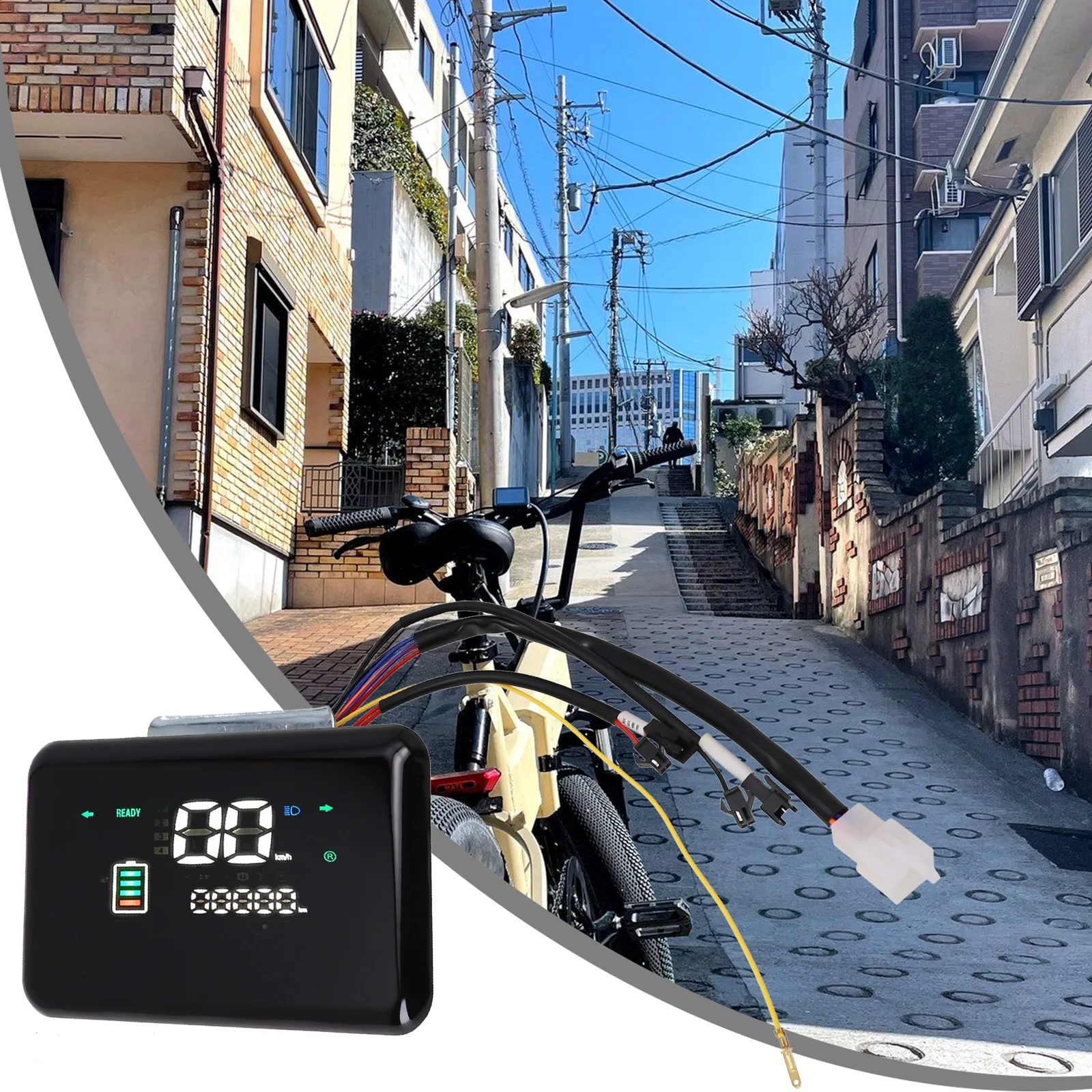 48-72V 6PIN Ebike Display Controller Wide Screen LCD For Bafang/F6/T1/1N1/DJ Electric Scooter Bike -20-150C Motor Speed Screen