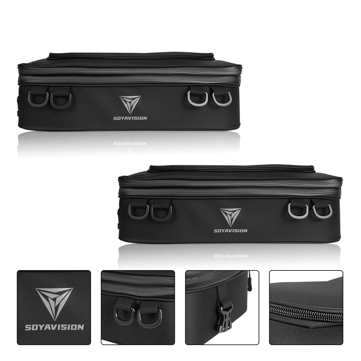 Motorcycle Side Box Top Pannier Case Bags For  Waterproof Top Bag Luggage Expandable Rear Seat Luggage