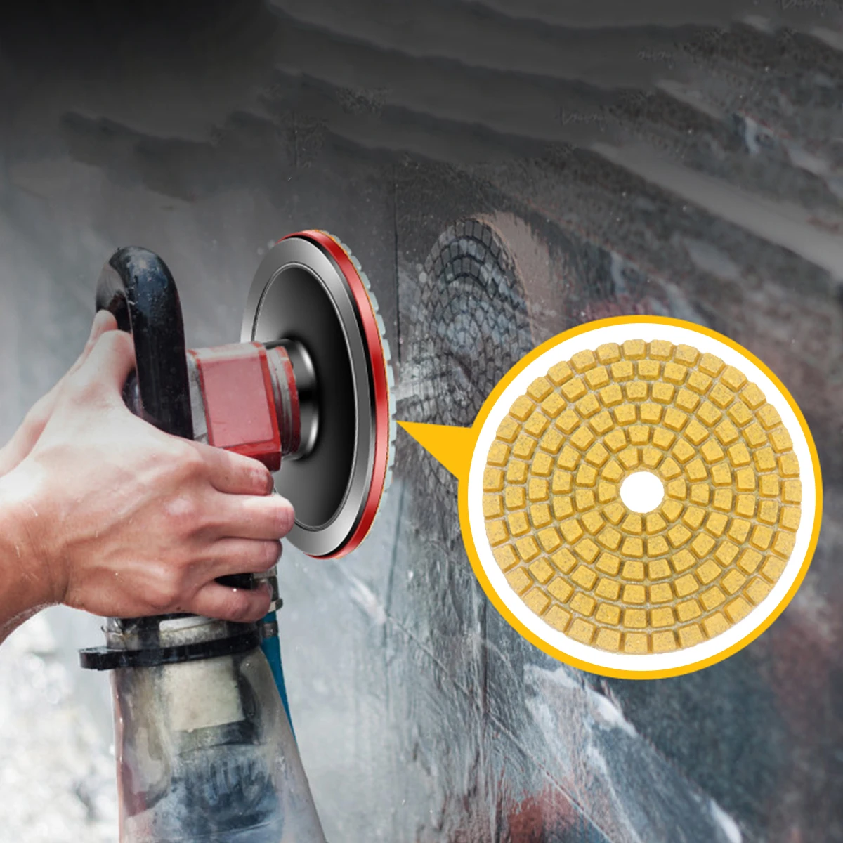 

3Pcs Diamond Polishing Disc Wet Use Marble Granite Stone Sander Pad 3 Inch Concrete Grinding Pad 50 100 150 Grit