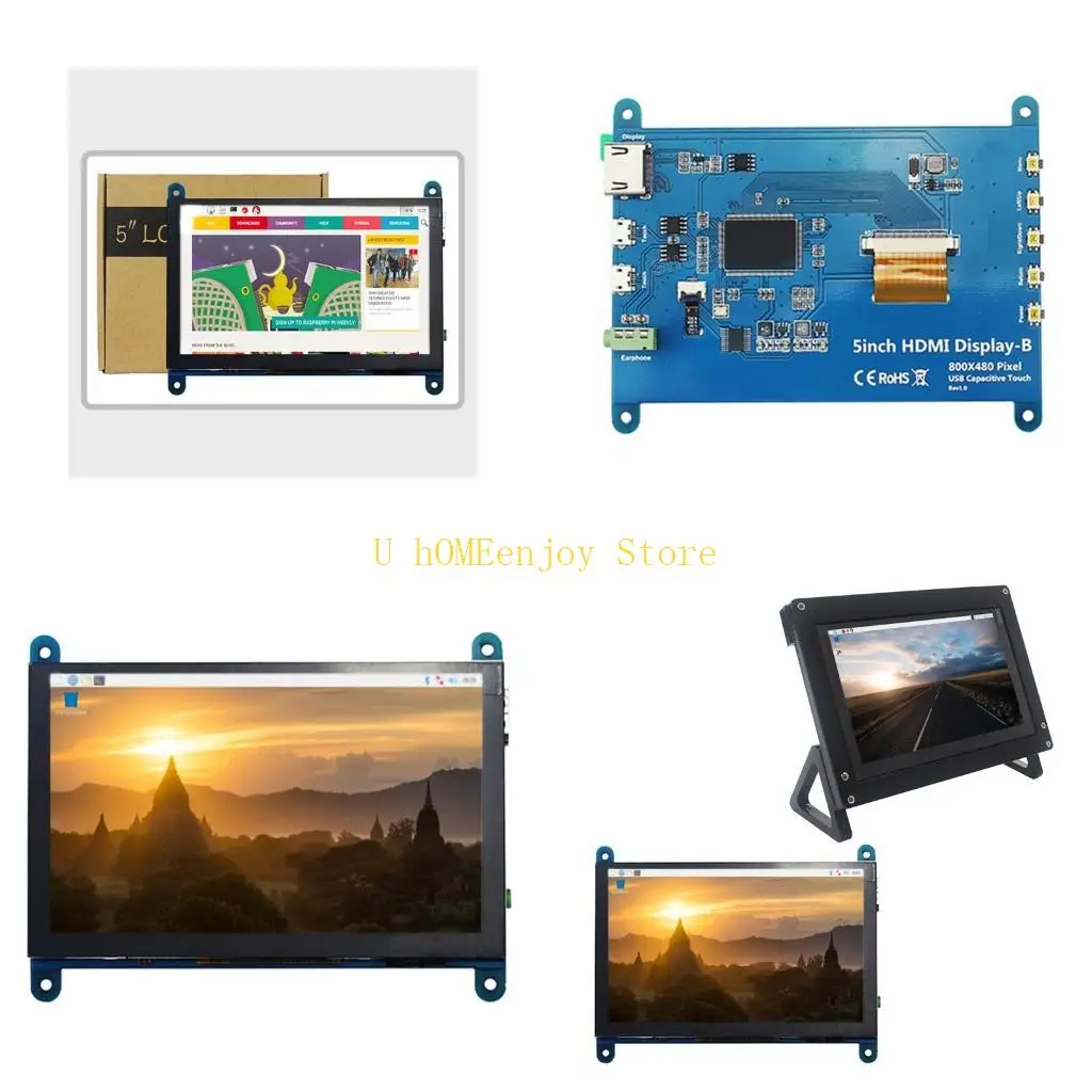 

Экранный монитор B0KF для моделей 4B 3B+ 3A+ 3B 2B A+ с разрешением 800×480