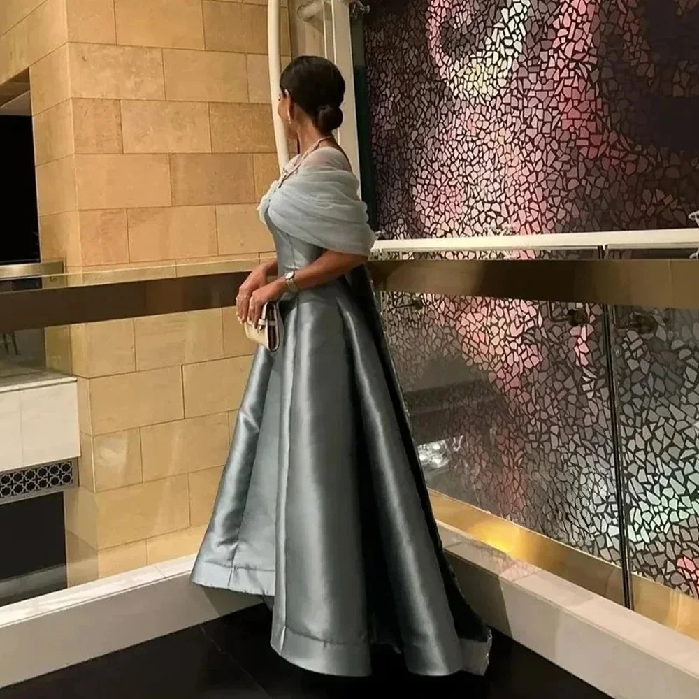 MANRUIXIN مخصص البريق أنيقة الخامس الرقبة فستان حفلات ألف خط الساتان مناسبة رسمية ثوب الديكور الترتر مساء اللباس