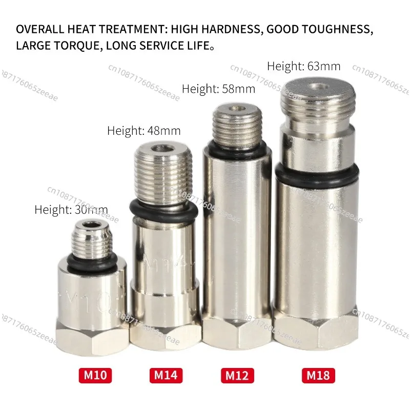 MD2505 Compression Pressure Gauge 0-300PSI Engine Cylinder Test Instrument M10 M12 M14 M18 Thread Diagnostic Tester
