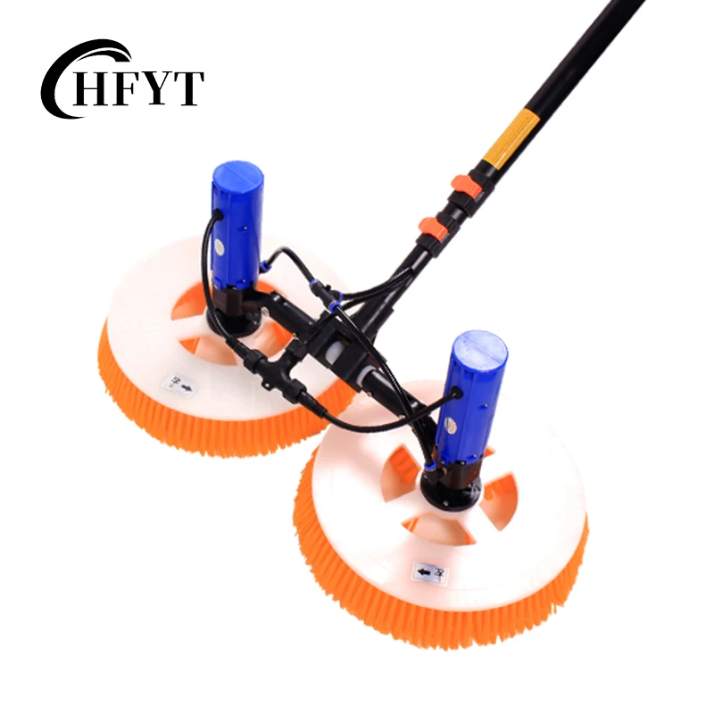 Electric Solar Panel Cleaning Brush Rotating PV Cleaner Robots Water Washing Machine For Photovoltaic Panel Cleaning Tools