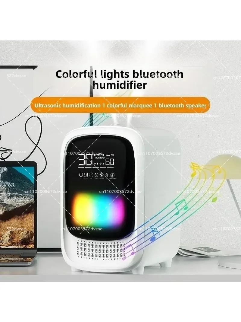 3.5L Large Capacity Desktop Humidifier with Bluetooth Music Colorful Lights Aromatherapy Function Bestseller Household Appliance