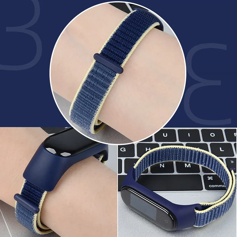 Nylon Strap For Xiaomi mi band 7 6 5 Bracelet Watchband Correa Strap Miband 7 Bracelet Wristband Sport Loop Mi band 6 5 4 3 Belt