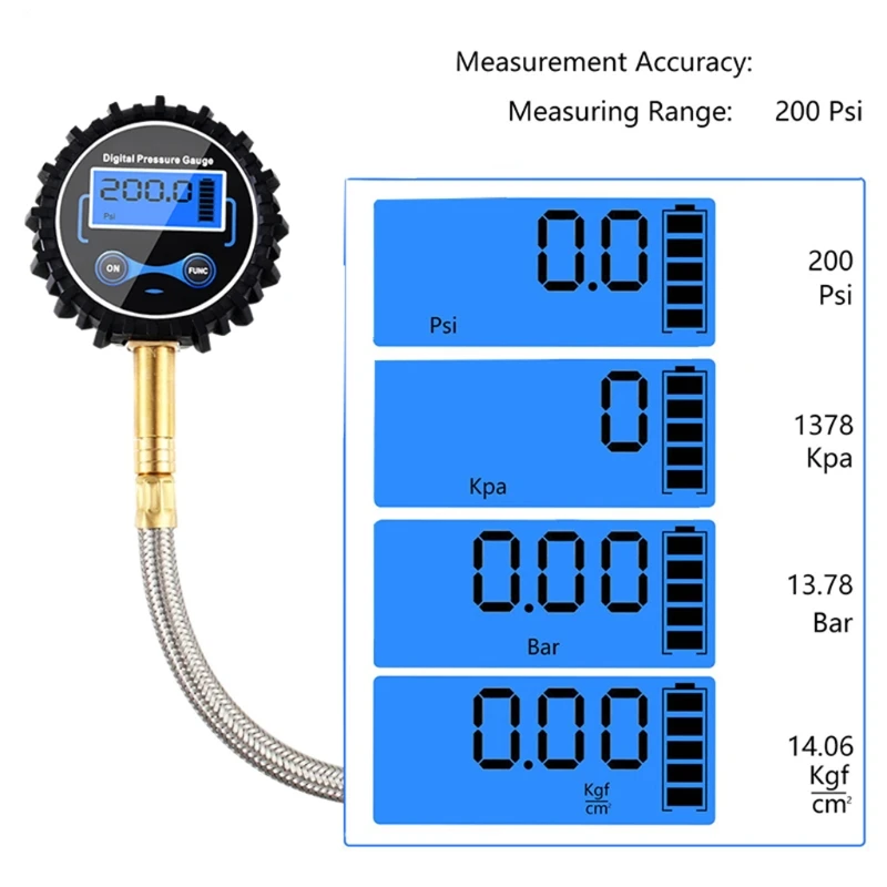 KX4B Rapid Tyre/Tire Deflator Car Trucks Tire Pressure Gauge Air Deflators Off-Road Vehicle 4-WD 4x4 Accessories for w/ Press