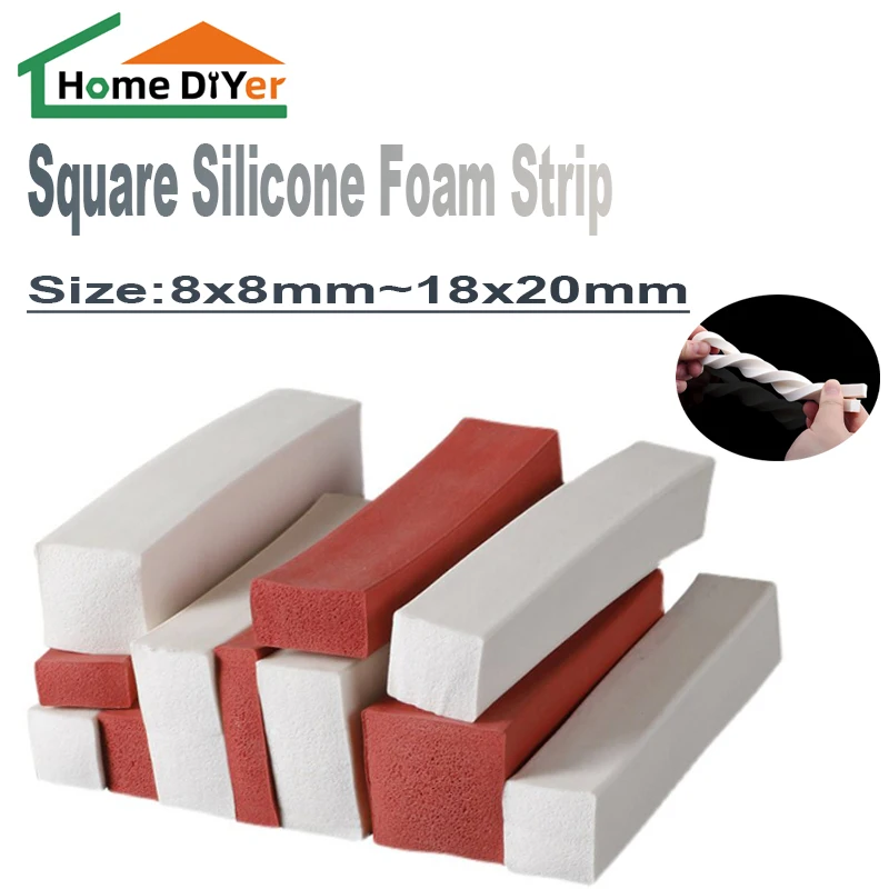 

Square Silicone Foam Strip High Temperature Resistant EVA Anti Freezing Elastic Sealing Strip Doors Windows Trim Sealing Element