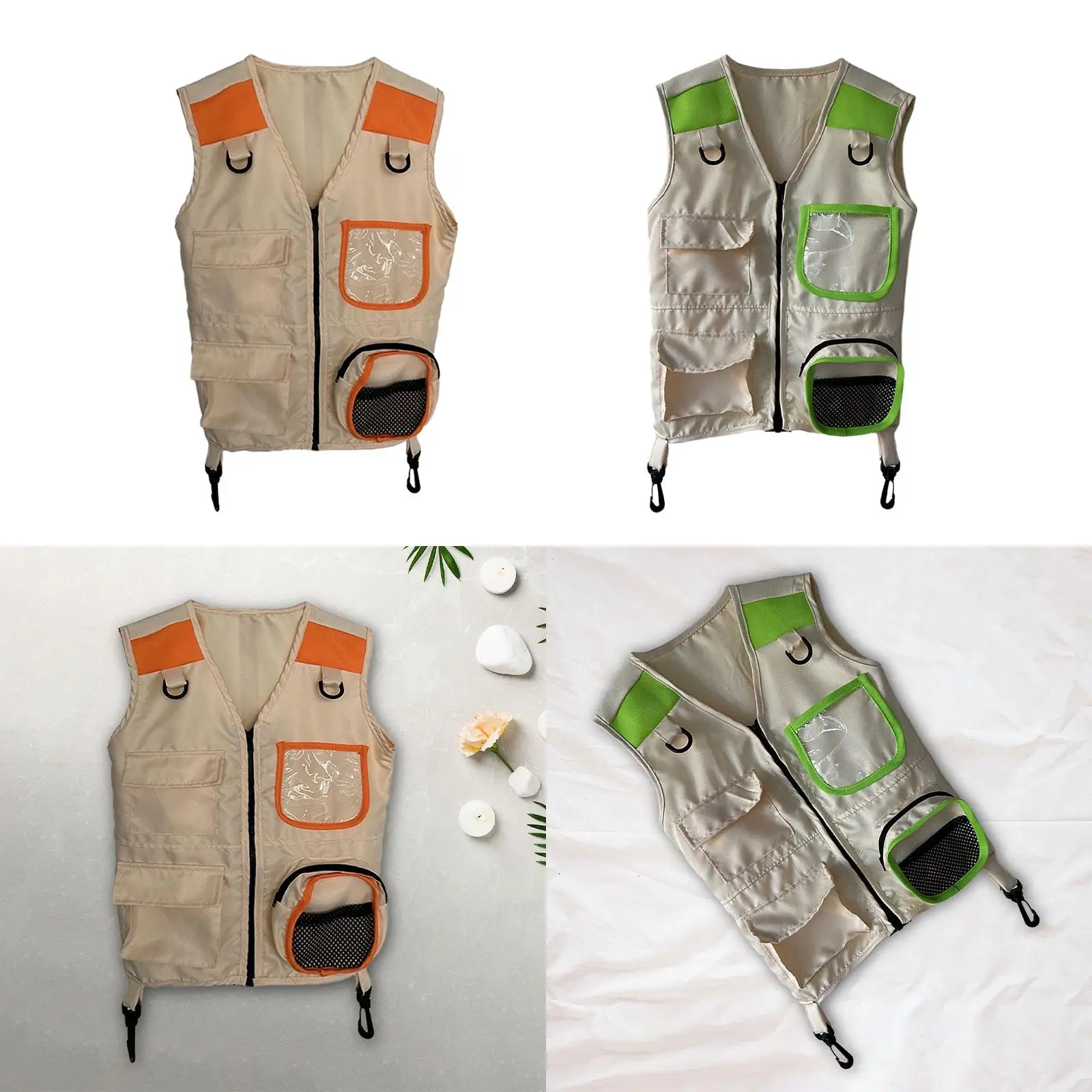 Kids Explorer Vest Role Play Kids Camping Gear Cosplay Jungle Vest Outfit Dress up for Outdoor Children Camping Toddlers Kids