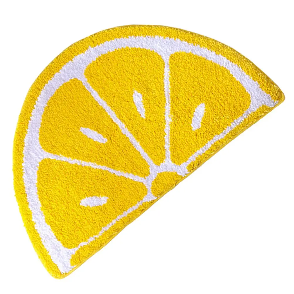 

Thickened Fruit Carpet Small Rug Door Mat Entryway Front Kitchen Decor Yellow Polyester Child Large Size Easy Care