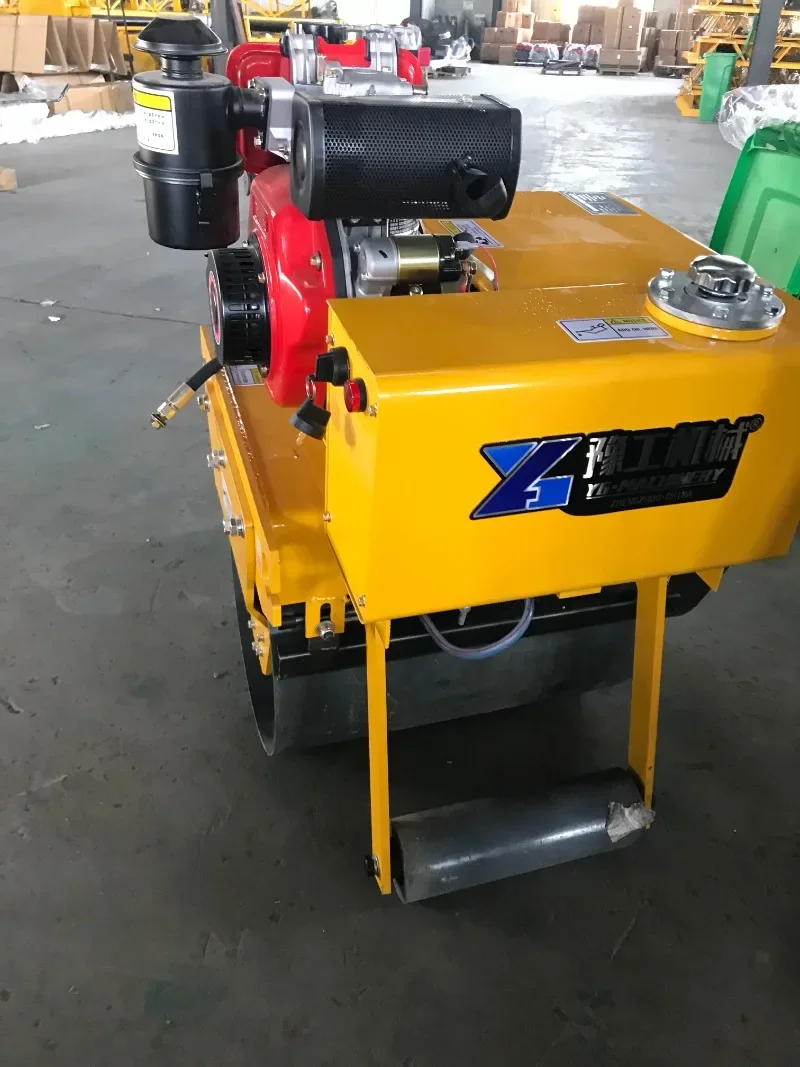 Walking Behind Double Drum Vibratory Gasoline Diesel Small Compaction Roller Compactor 2 Ton Hand Compact Mini Road Roller