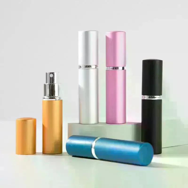 Refillable 5ML Aluminum Perfume Atomizer Leak Proof Design Multiple Color Options For Travel Daily Outings Business Trips