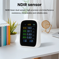 WIFI 8-in-1 Air Quality Monitor Smart CO2/PM1.0/PM2.5/PM10/HCHO/TVOC/Temperature/Humidity Detection NDIR Sensor APP Control