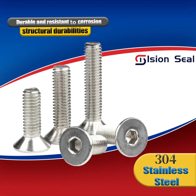 

DIN7991 Винты с шестигранной головкой из нержавеющей стали 304 с потайной головкой M2 M2.5 M3 M4 M5 M6 Размеры Мебельные болты Винт с шестигранной головкой