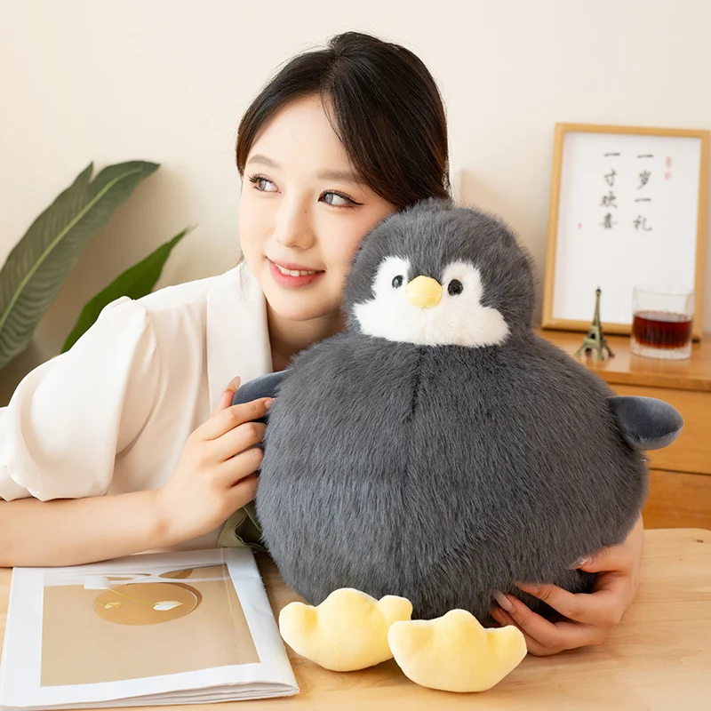 35-60Cm Cartoon Creatieve Pinguïn Pluche Pop Kussen Klein Hoofd Groot Rond Lichaam Leuk Dier Pinguïn Knuffel Woondecoratie