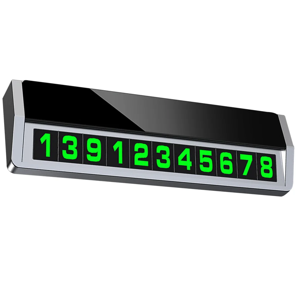 

Vehicle mounted Aluminum Matte Temporary Parking Sign Telephone Number Board Dual Display Privacy Protection Parking