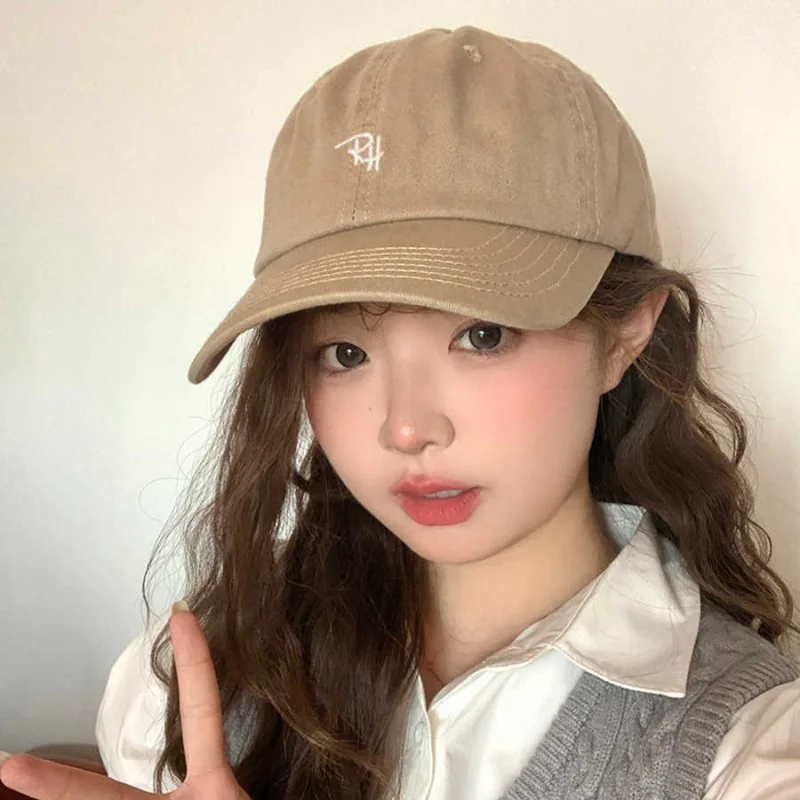 

Khaki Soft Top Deep Crown Baseball Cap Face Slimming Adjustable Breathable Unisex Lightweight Sun Hat
