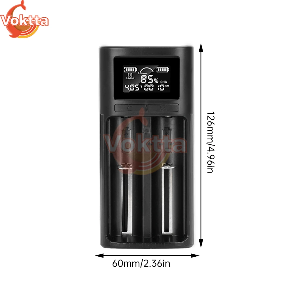Imagem -06 - Lithium Battery Capacidade Tester com Display Lcd Carregador Digital Indicador de Capacidade Detector de Energia 18650 21700