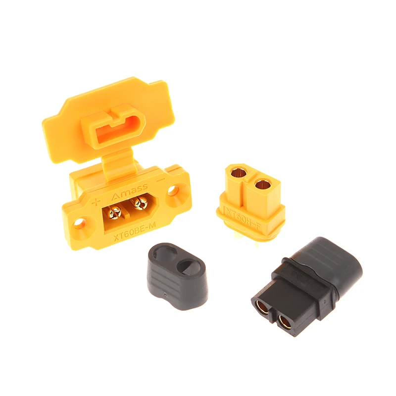 5pcs Zwart Geel XT60BE-M Mannelijke Bullet Connector Draad Kabel Plug Waterdichte Cover Voor RC FPV Lader Batterij Motor ESC