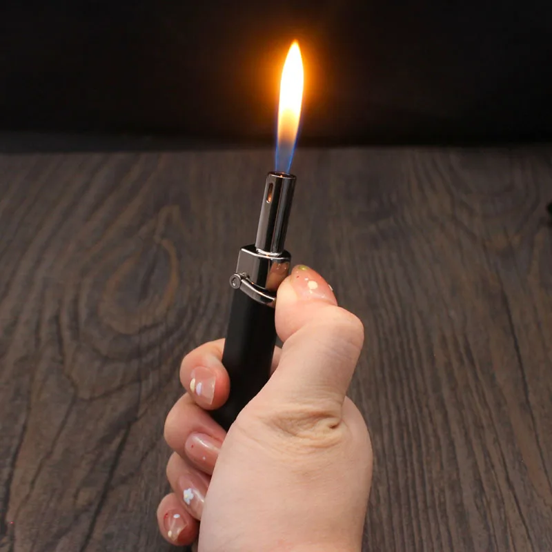 New Metal Mini Strip Inflatable Cigar Lighter Portable Butane Gas Easy Ignition Kitchen Home Outdoor Lighter Smoking Gift - Detail 1