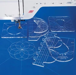 new ruler template sampler set for domestic sewing machine 1 set = 6pcs #RL-06