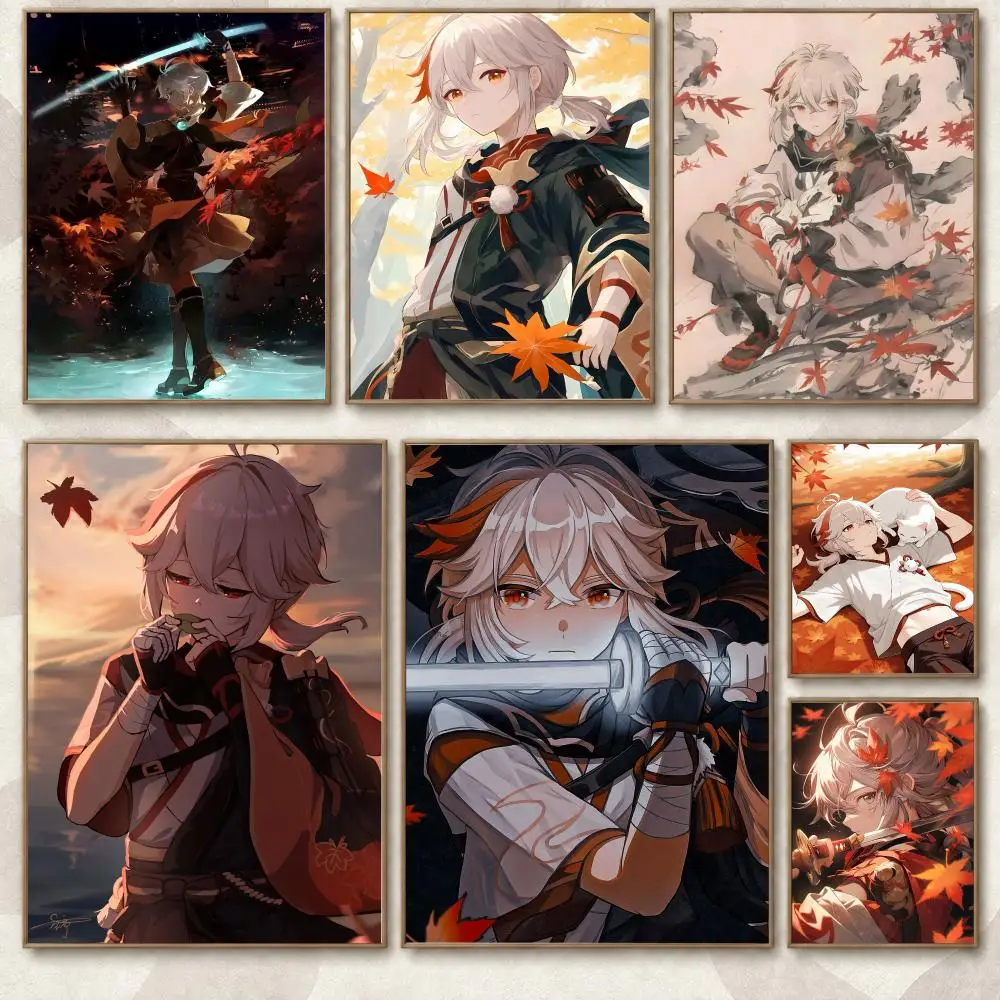 Genshin Impact Game Series Colorful Hero Character Poster Aesthetic Art Print for Bedroom & Living Room Decor, Unframed
