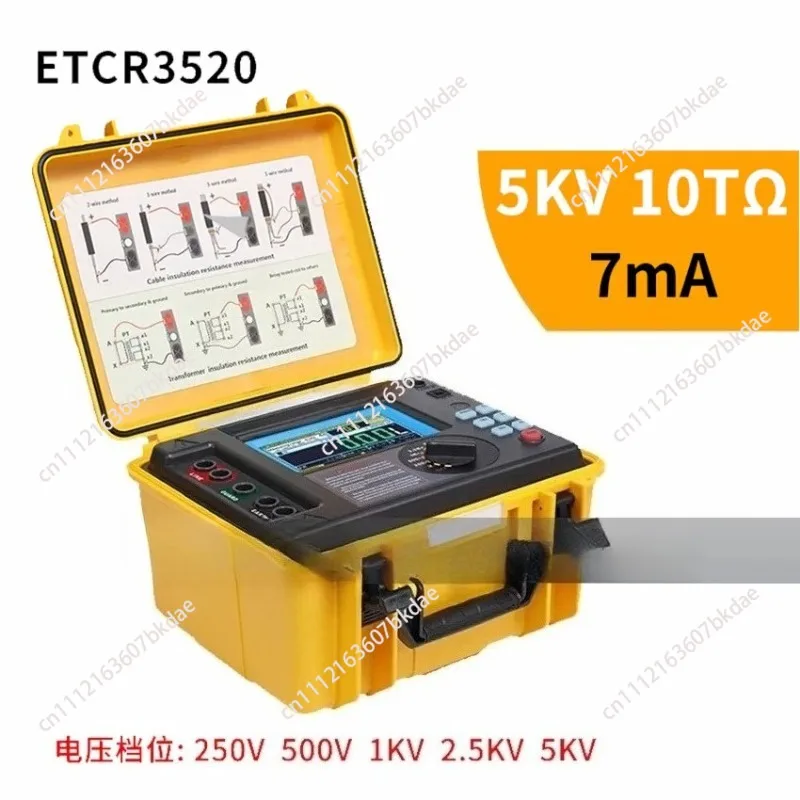 High Accuracy ETCR3520 Digital 5kV 10kV 15kV Megohmmeter High Voltage Insulation Resistance Tester