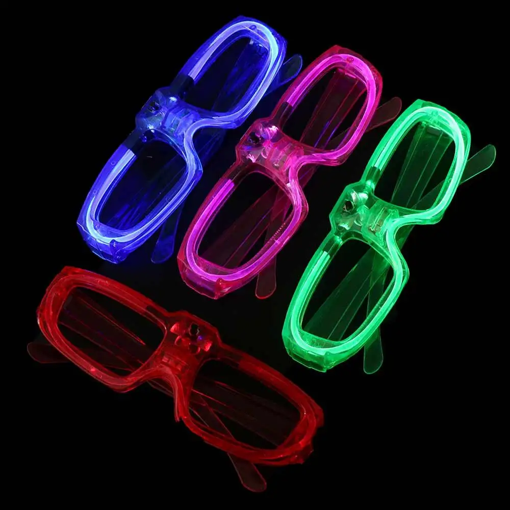 Glow in The Dark LED Glasses Party Sunglasses Luminous Glasses Glow Sticks Glasses Flashing Glasses Shutter Shades Glasses