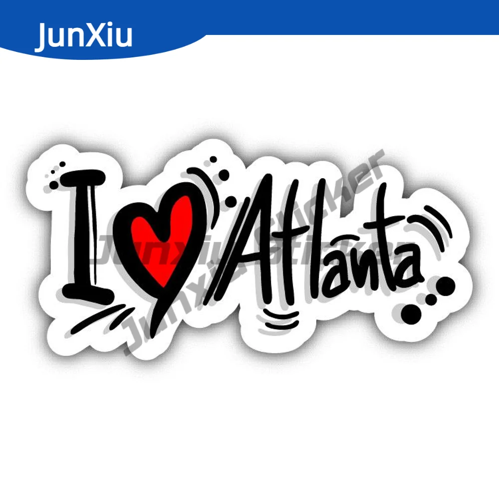 

I Love Atlanta Travel Slogan Waterproof Sticker Styling Bumper Laptop Speedboat Rear Windshield Waterproof Exterior Decal Pvc
