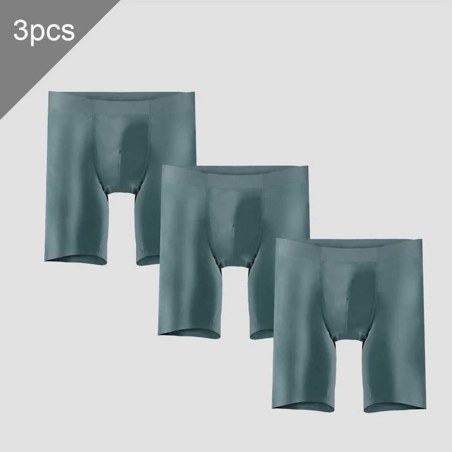 

3шт. Мужское нижнее белье из модала, мужские бесшовные спортивные штаны, удлиненные антифрикционные штаны.