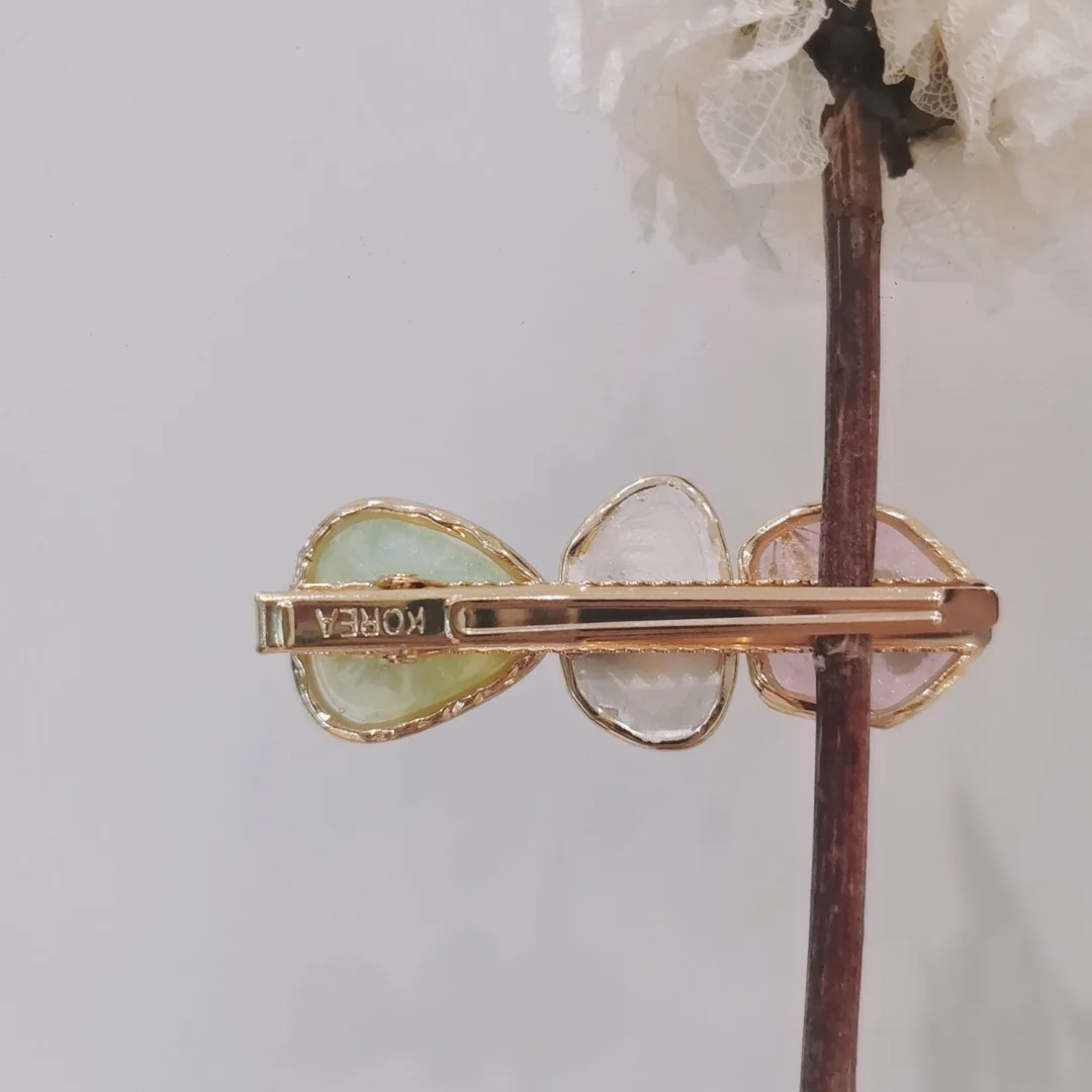 3176 Wholesale 1/5/10pcs Handmade Dried Flower Hair Clips Duckbill Clips Vintage Style Artistic Plant Specimen Hair Accessories