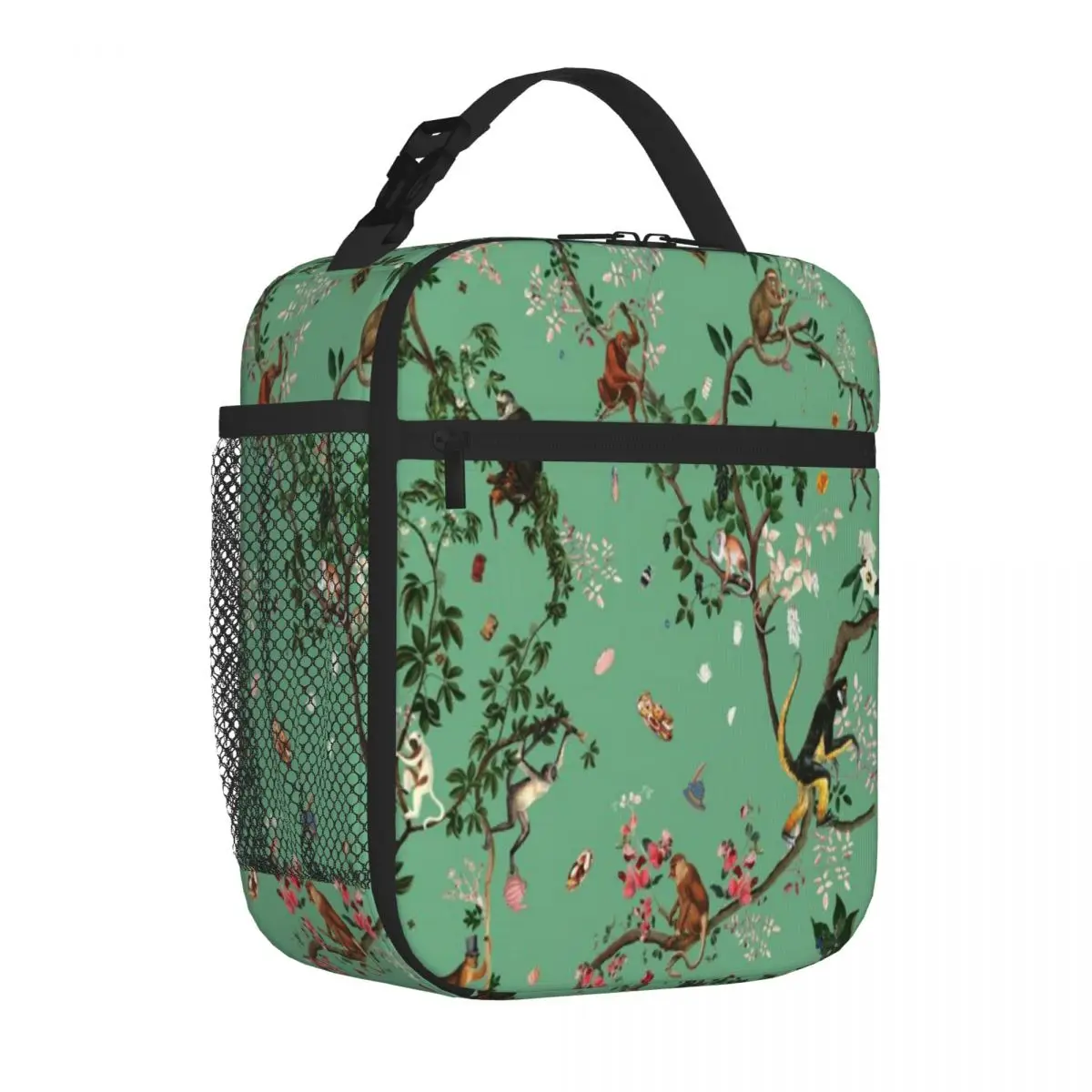 Bestselling Monkey World Green Cute Picnic Lunch Bag Cruise Travel School Lunch Bag
