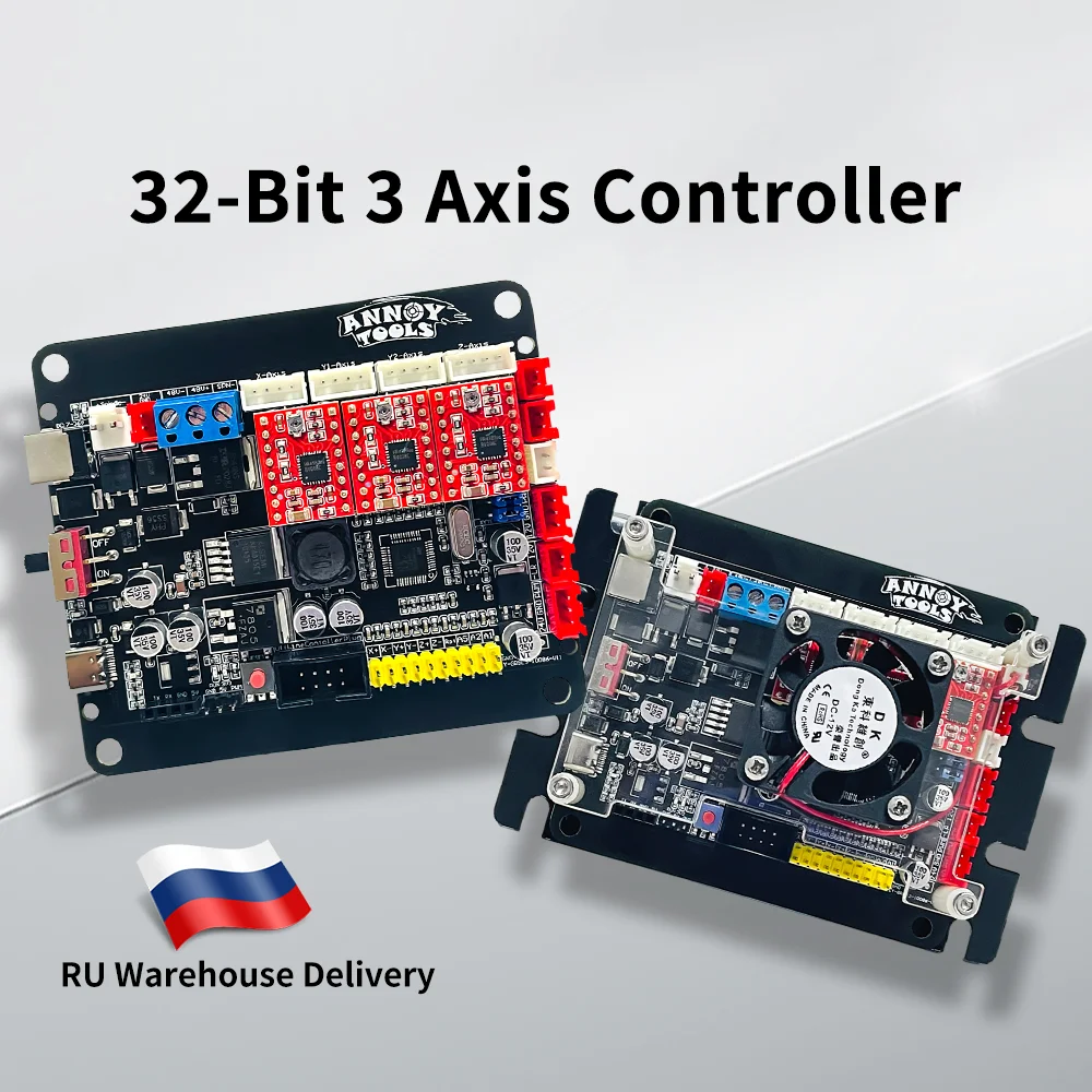 GRBL 3-osiowa 32-bitowa płyta sterująca Port USB Sterownik maszyny grawerującej CNC z wentylatorem Offline Control Board dla CNC 3018