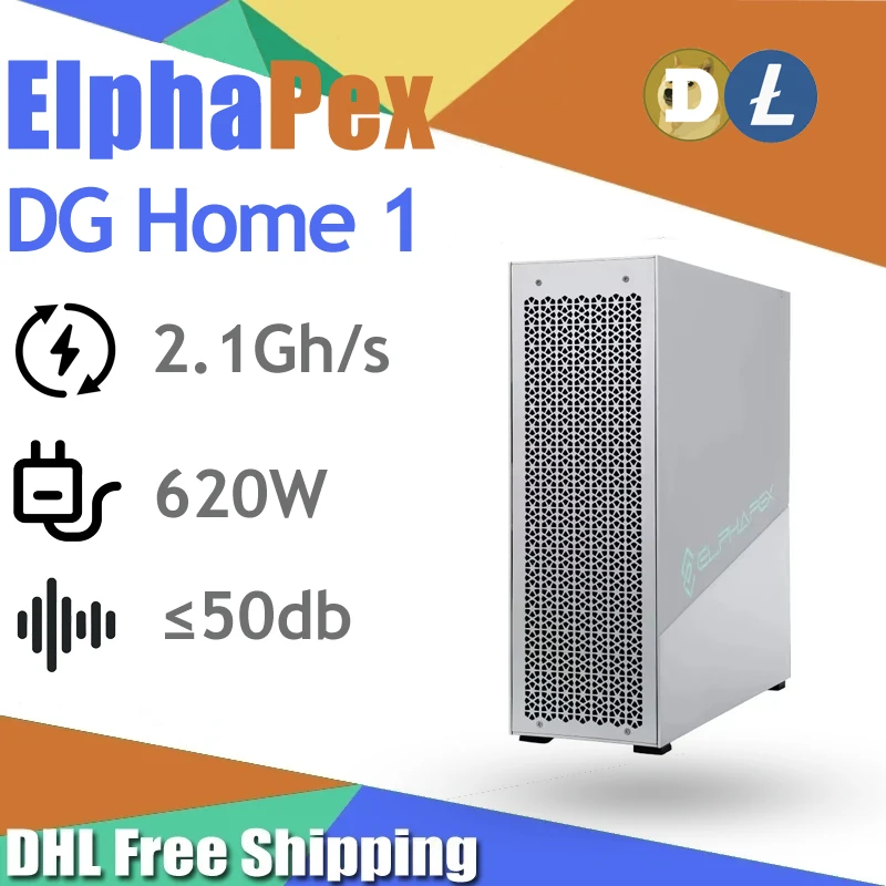 New ElphaPex DG Home 1 With a Maximum Hash Rate of 2Gh/s A Power Consumption of 620W, Mines the LTC