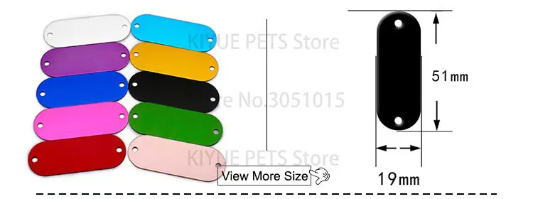 Personalisierte zufällige Mischung, 20 Stück, Aluminium, Hundemarke, Typenschild, Anhänger für Katzenhalsband, Ring, Anti-Verlust-Zubehör – Detail 13