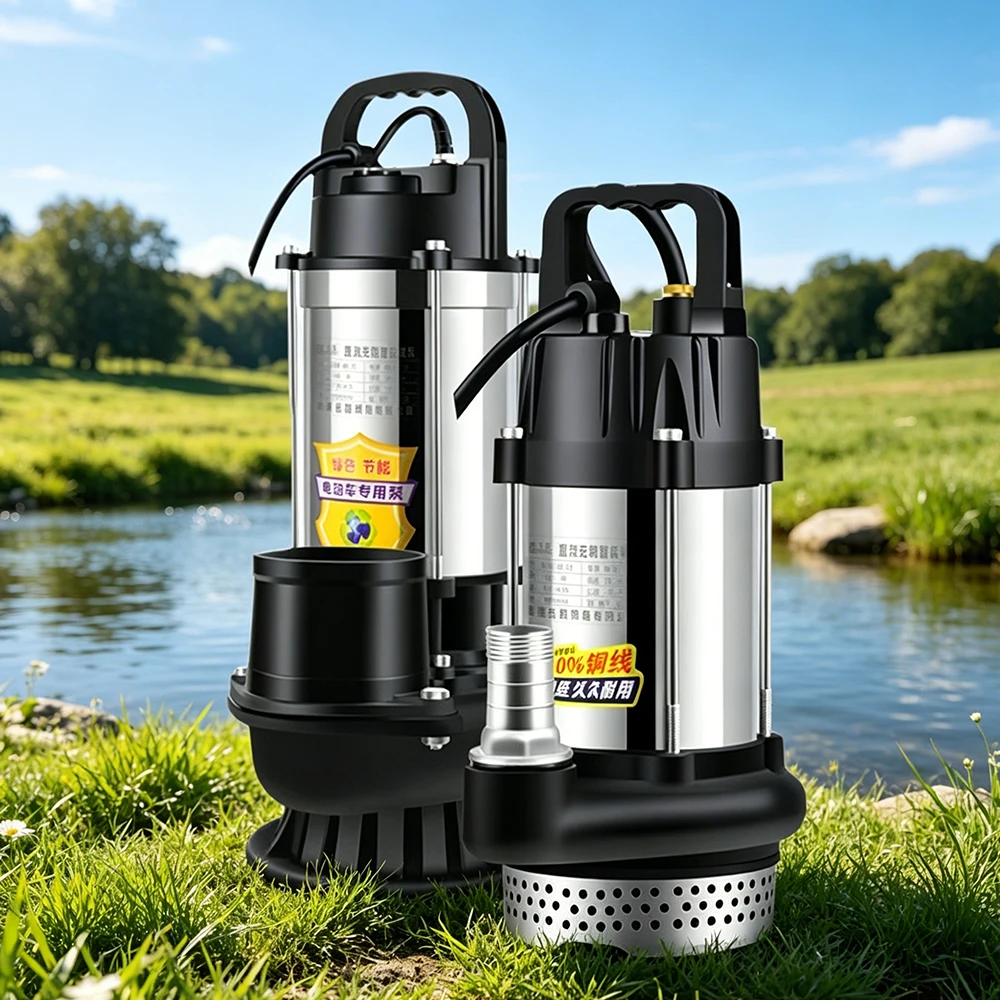 

Battery Brushless DC Submersible Pump Stainless Steel Portable Water Pump Electric Vehicle Powered for Farm Garden Irrigation