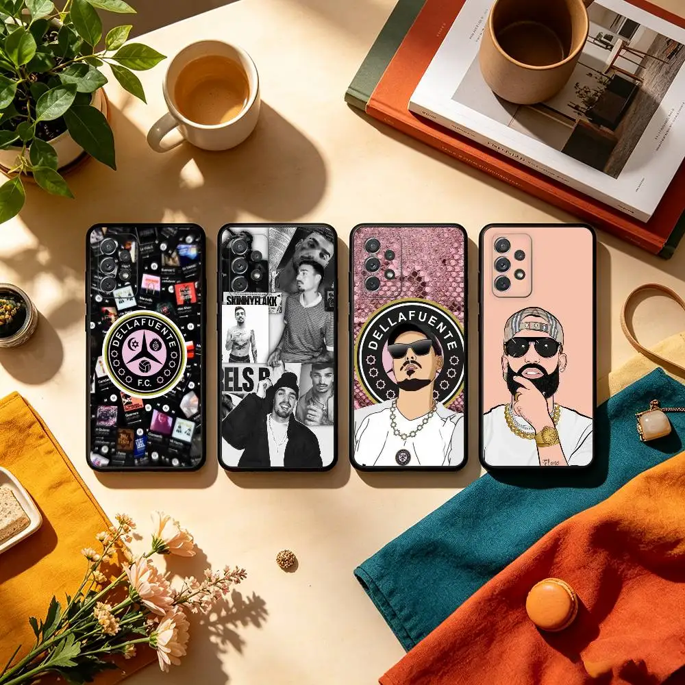 D-Dellafuente-FC  Soft Silicone Black Cover Phone Case For Samsung Galaxy A73,A72,A71,A70,A53,A52,A51