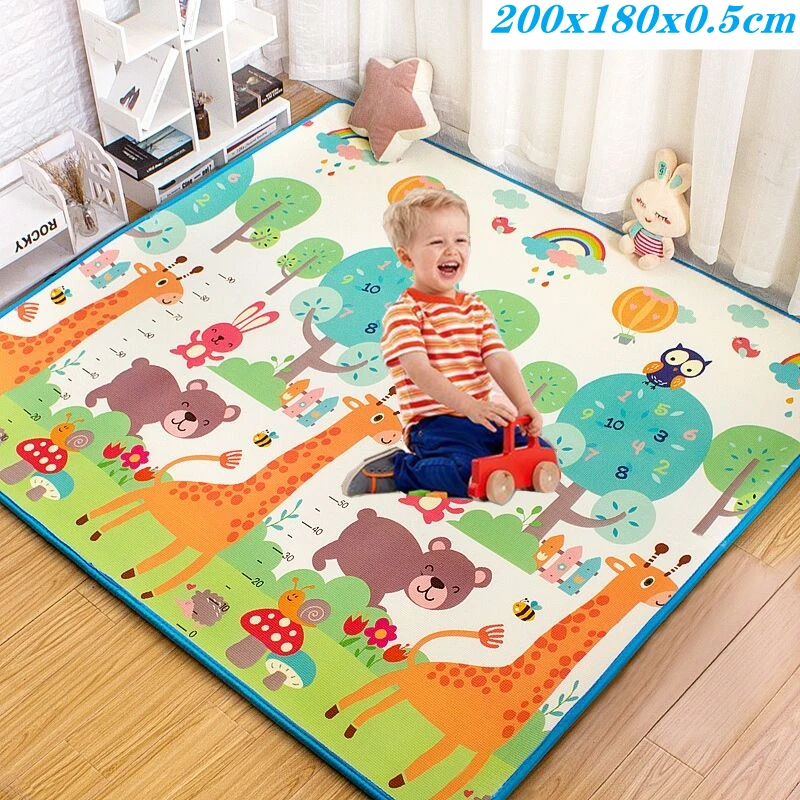 180x150x1cm/200*180cm Play Mat for Children's Safety Mat 1cm EPE Environmentally Friendly Thick Baby Crawling Folding Mat Carpet