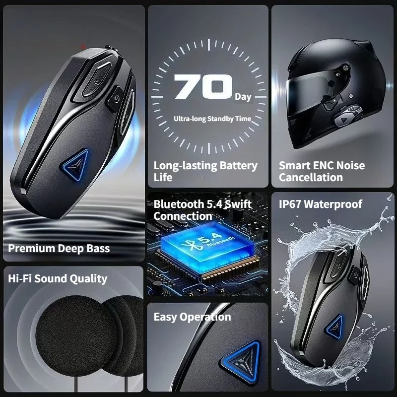 Capacete de Motocicleta com Fo - Helmet Bluetooth Headset Waterproof avaliação e preço