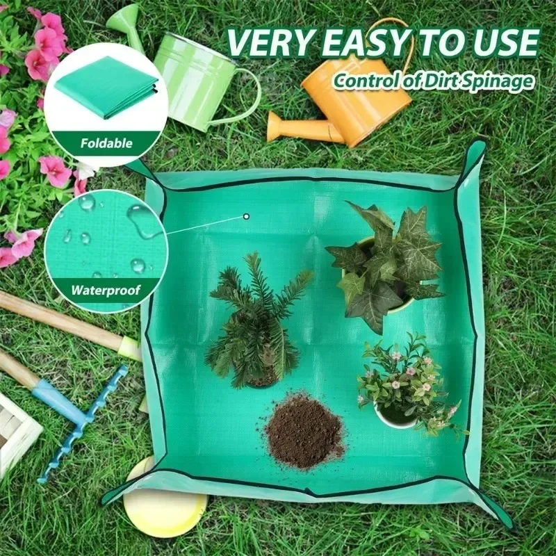 Foldable Protective Pad Children's Toy Pad Garden Potting Pad for Flowerpot Transplanting Mixing Soil Plant Pruning Garden Tools